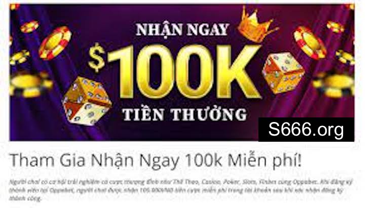 nhà cái khuyến mãi tặng 100k