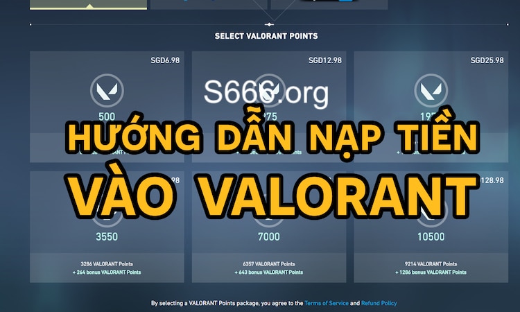 hướng dẫn nạp thẻ valorant